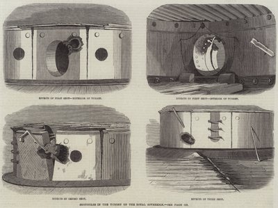 Kogelgaten in de toren van de Royal Sovereign door Edwin Weedon